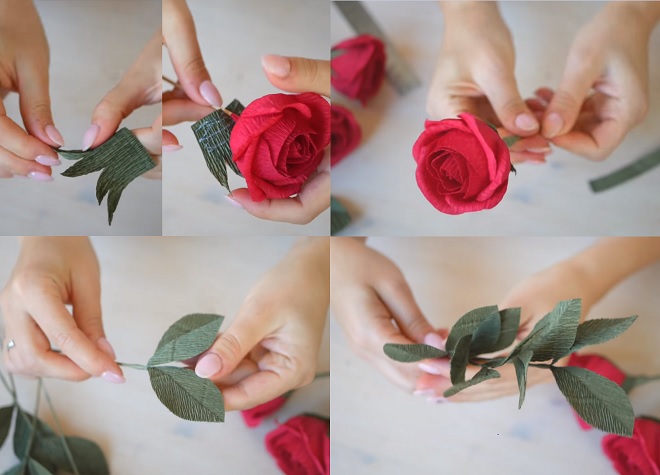 Top 3 cách làm bó hoa hồng bằng giấy nhún đơn giản đẹp