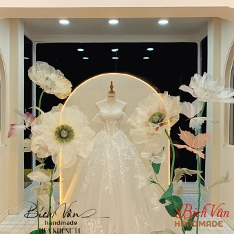 Bộ Hoa Khổng Lồ Trang Trí Cửa Hàng