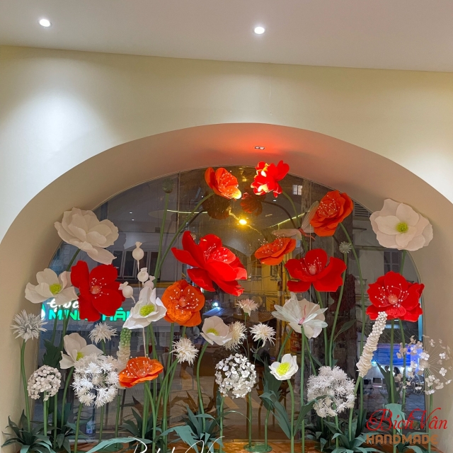 Bộ Hoa Khổng Lồ Trang Trí Quán