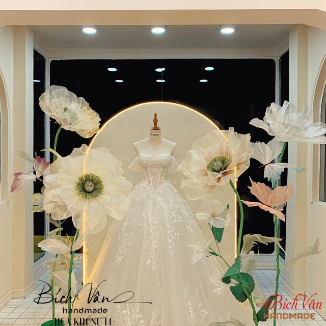 Bộ Hoa Khổng Lồ Trang Trí Cửa Hàng